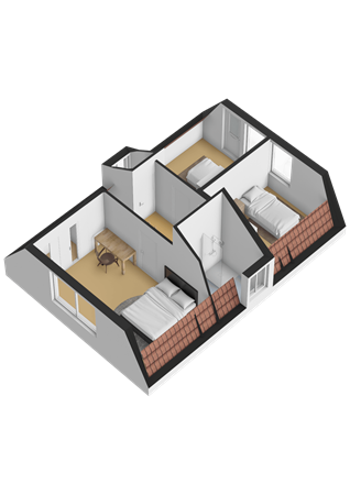 Plattegrond - Clara's Pad 20, 4451 HD Heinkenszand - Eerste verdieping - 3D.png